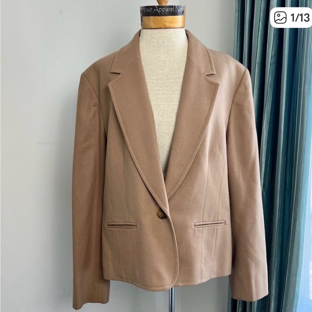 Pendleton Women's Padded Shoulders Brown Virgen Wool Vintage Blazer Sz 16 (565)